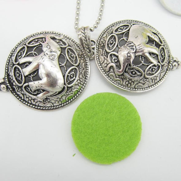 Aromatherapy Oil Diffuser Elephant Locket & Necklace - Jewelry aromatherapy elephants necklaces