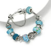 Blue Murano Glass Beads & Star Shell w/Sea Turtle Charm Bracelet - Jewelry bracelets italian turtles
