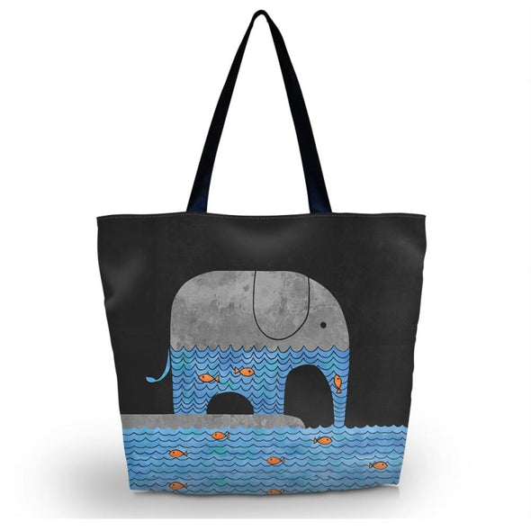 Bohemian Elephant Pattern Yoga/Beach Tote Bag - Beachware bags beachware bohemian elephants yoga gear