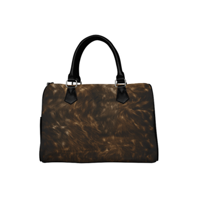 Boston Handbag Purse - Custom Animal Fur Prints - Brown - Accessories big cats hot new items
