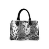 Boston Handbag Purse - Custom Animal Fur Prints - Gray White - Accessories big cats hot new items