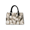 Boston Handbag Purse - Custom Animal Fur Prints - White Brown - Accessories big cats hot new items