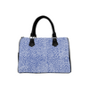Boston Handbag Purse - Custom White Elephant Pattern - Blue Elephant - Accessories elephants handbags hot new items