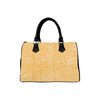 Boston Handbag Purse - Custom White Elephant Pattern - Orange Elephant - Accessories elephants handbags hot new items