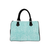 Boston Handbag Purse - Custom White Elephant Pattern - Turquoise Elephant - Accessories elephants handbags hot new items