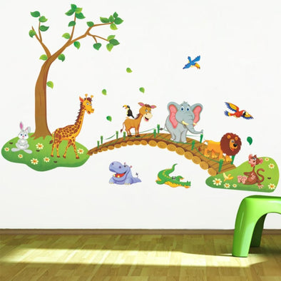 Cartoon Animal Forest Wall Sticker - Wall Art wall stickers