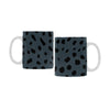 Ceramic Coffee Mugs (Pair) - Custom Cheetah Pattern - Charcoal - Housewares big cats cheetahs housewares