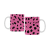 Ceramic Coffee Mugs (Pair) - Custom Cheetah Pattern - Hot Pink - Housewares big cats cheetahs housewares