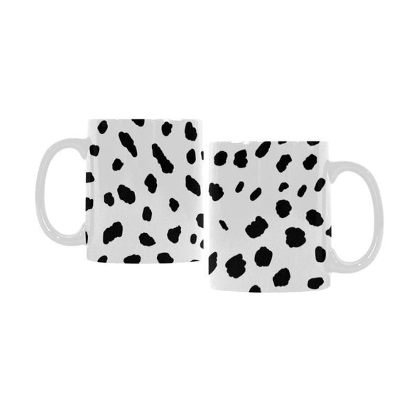 Ceramic Coffee Mugs (Pair) - Custom Cheetah Pattern - White - Housewares big cats cheetahs housewares