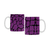 Ceramic Coffee Mugs (Pair) - Custom Giraffe Pattern - Purple - Housewares giraffes housewares