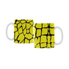 Ceramic Coffee Mugs (Pair) - Custom Giraffe Pattern - Yellow - Housewares giraffes housewares