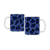 Ceramic Coffee Mugs (Pair) - Custom Leopard Pattern - Blue - Housewares big cats housewares leopards
