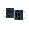 Ceramic Coffee Mugs (Pair) - Custom Leopard Pattern - Charcoal - Housewares big cats housewares leopards