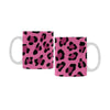 Ceramic Coffee Mugs (Pair) - Custom Leopard Pattern - Hot Pink - Housewares big cats housewares leopards