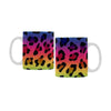 Ceramic Coffee Mugs (Pair) - Custom Leopard Pattern - Rainbow - Housewares big cats housewares leopards