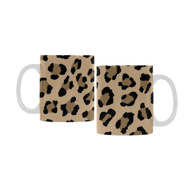 Ceramic Coffee Mugs (Pair) - Custom Leopard Pattern - Tan - Housewares big cats housewares leopards