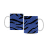 Ceramic Coffee Mugs (Pair) - Custom Tiger Pattern - Blue - Housewares big cats housewares tigers