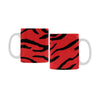 Ceramic Coffee Mugs (Pair) - Custom Tiger Pattern - Red - Housewares big cats housewares tigers