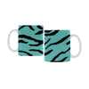 Ceramic Coffee Mugs (Pair) - Custom Tiger Pattern - Turquoise - Housewares big cats housewares tigers