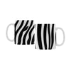 Ceramic Coffee Mugs (Pair) - Custom Zebra Pattern - Black - Housewares housewares zebras