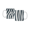 Ceramic Coffee Mugs (Pair) - Custom Zebra Pattern - Charcoal - Housewares housewares zebras