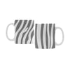 Ceramic Coffee Mugs (Pair) - Custom Zebra Pattern - Gray - Housewares housewares zebras