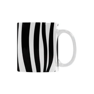 Ceramic Coffee Mugs (Pair) - Custom Zebra Pattern - Housewares housewares zebras