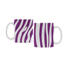 Ceramic Coffee Mugs (Pair) - Custom Zebra Pattern - Purple - Housewares housewares zebras