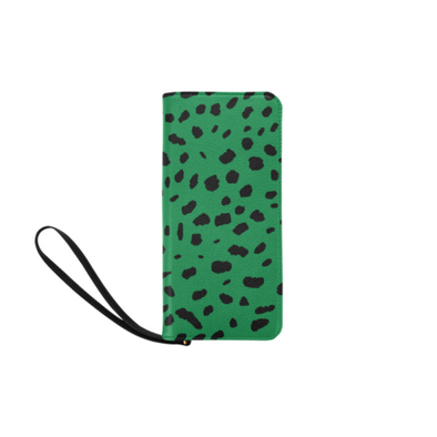 Clutch Purse - Custom Cheetah Pattern - Green Cheetah - Accessories big cats cheetahs purses