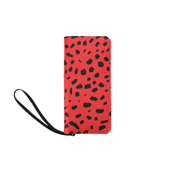 Clutch Purse - Custom Cheetah Pattern - Red Cheetah - Accessories big cats cheetahs purses