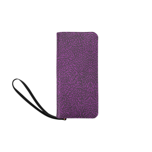 Clutch Purse - Custom Elephant Pattern - Purple Elephant - Accessories elephants purses