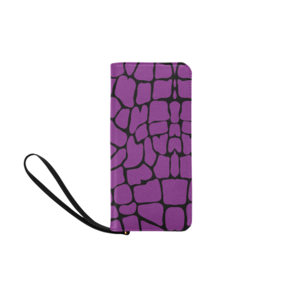 Clutch Purse - Custom Giraffe Pattern - Purple Giraffe - Accessories giraffes purses