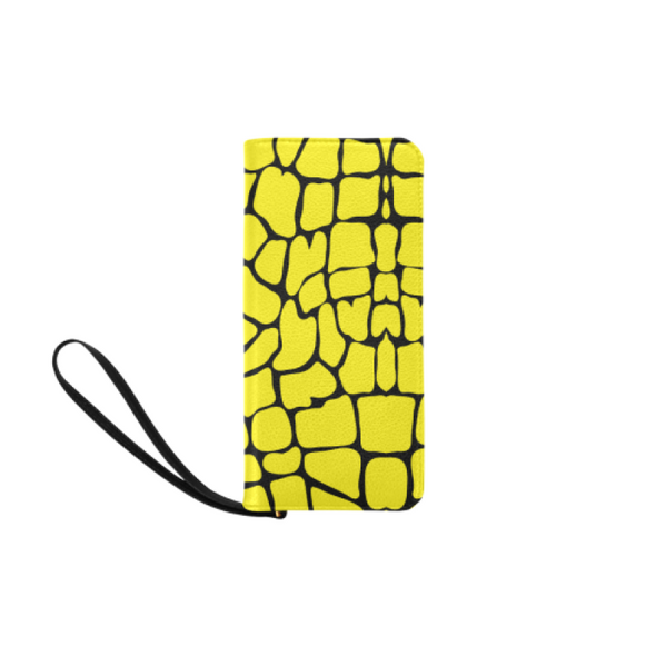 Clutch Purse - Custom Giraffe Pattern - Yellow Giraffe - Accessories giraffes purses