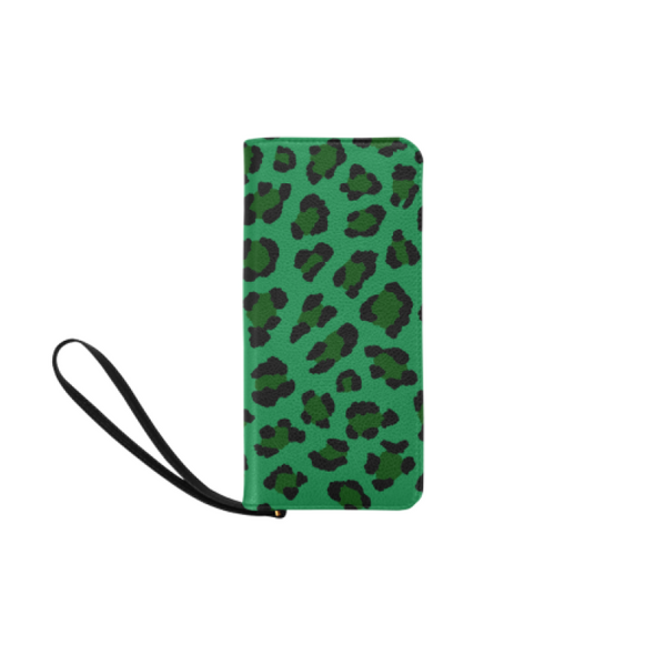 Clutch Purse - Custom Leopard Pattern - 2 - Green Leopard - Accessories big cats leopards purses