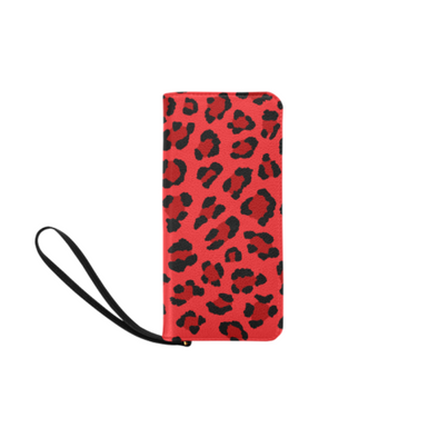 Clutch Purse - Custom Leopard Pattern - 2 - Red Leopard - Accessories big cats leopards purses