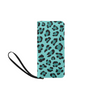 Clutch Purse - Custom Leopard Pattern - 2 - Turquoise Leopard - Accessories big cats leopards purses
