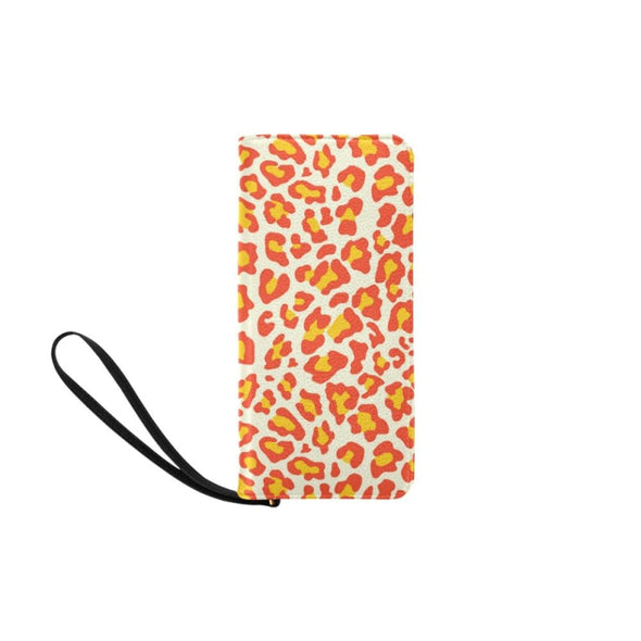 Clutch Purse - Custom Leopard Pattern - Orange-Yellow Leopard - Accessories big cats leopards purses