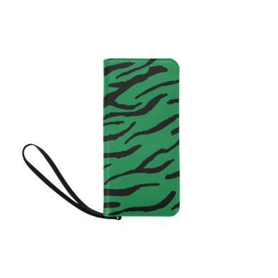 Clutch Purse - Custom Tiger Pattern - Green Tiger - Accessories big cats purses tigers