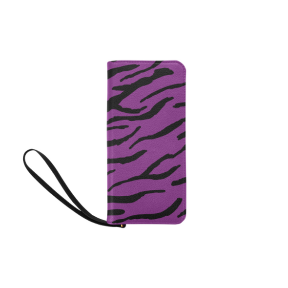 Clutch Purse - Custom Tiger Pattern - Purple Tiger - Accessories big cats purses tigers