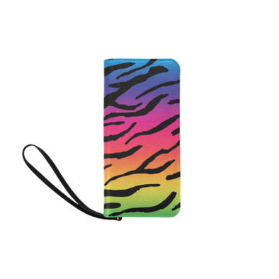 Clutch Purse - Custom Tiger Pattern - Rainbow Tiger - Accessories big cats purses tigers