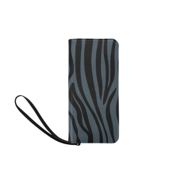Clutch Purse - Custom Zebra Pattern - Charcoal Zebra - Accessories purses zebras