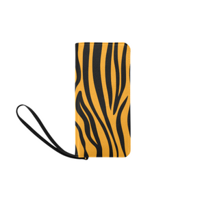 Clutch Purse - Custom Zebra Pattern - Orange Zebra - Accessories purses zebras