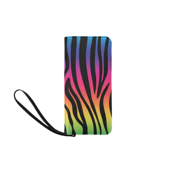Clutch Purse - Custom Zebra Pattern - Rainbow Zebra - Accessories purses zebras
