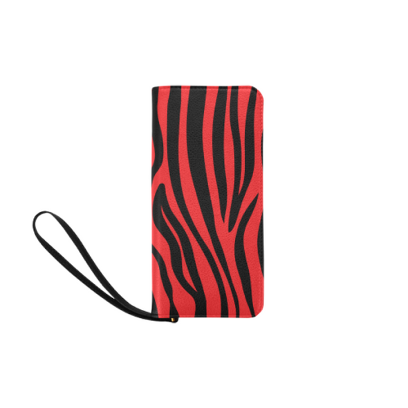 Clutch Purse - Custom Zebra Pattern - Red Zebra - Accessories purses zebras