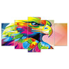 Colorful Animal - Lion Elephant Giraffe Eagle Bear - Canvas Wall Art - 2pcs x 8x14in 2pcs x 8x18in 1pc x 8x22in / Eagle - Wall Art big cats