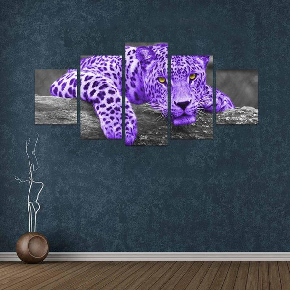 Colorful Leopard - Canvas Wall Art - Wall Art big cats canvas prints hot new items