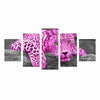 Colorful Leopard - Canvas Wall Art - Pink Leopard - Wall Art big cats canvas prints hot new items