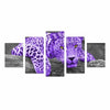 Colorful Leopard - Canvas Wall Art - Purle Leopard - Wall Art big cats canvas prints hot new items