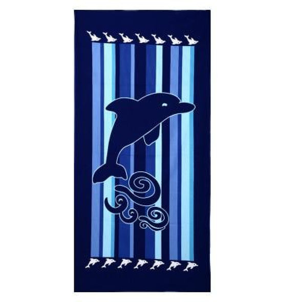 Dolphin Tiger or Horse Microfiber Beach Towel - D - Beachware beachware big cats dolphins horses tigers