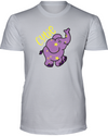 Elephant Cutie T-Shirt - Design 1 - Athletic Heather / S - Clothing elephants womens t-shirts